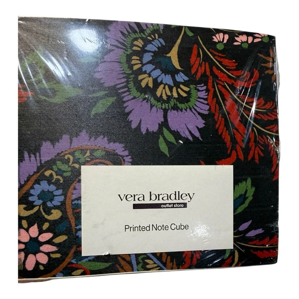 Vera Bradley Venetian Paisley Printed Note Cube – 550 Sheets – NEW